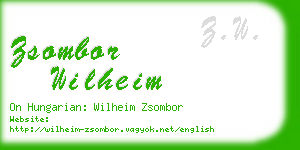 zsombor wilheim business card